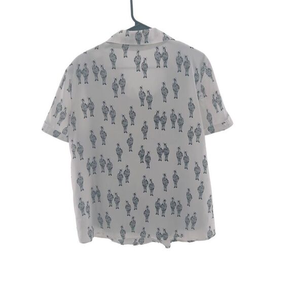 Rebecca malone zebra print short sleeve button up - Picture 4 of 9